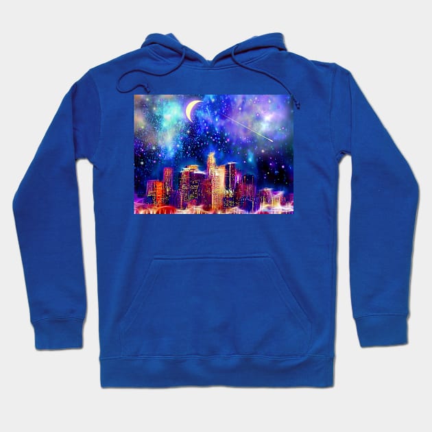 Starry Night Los Angeles Hoodie by danieljanda